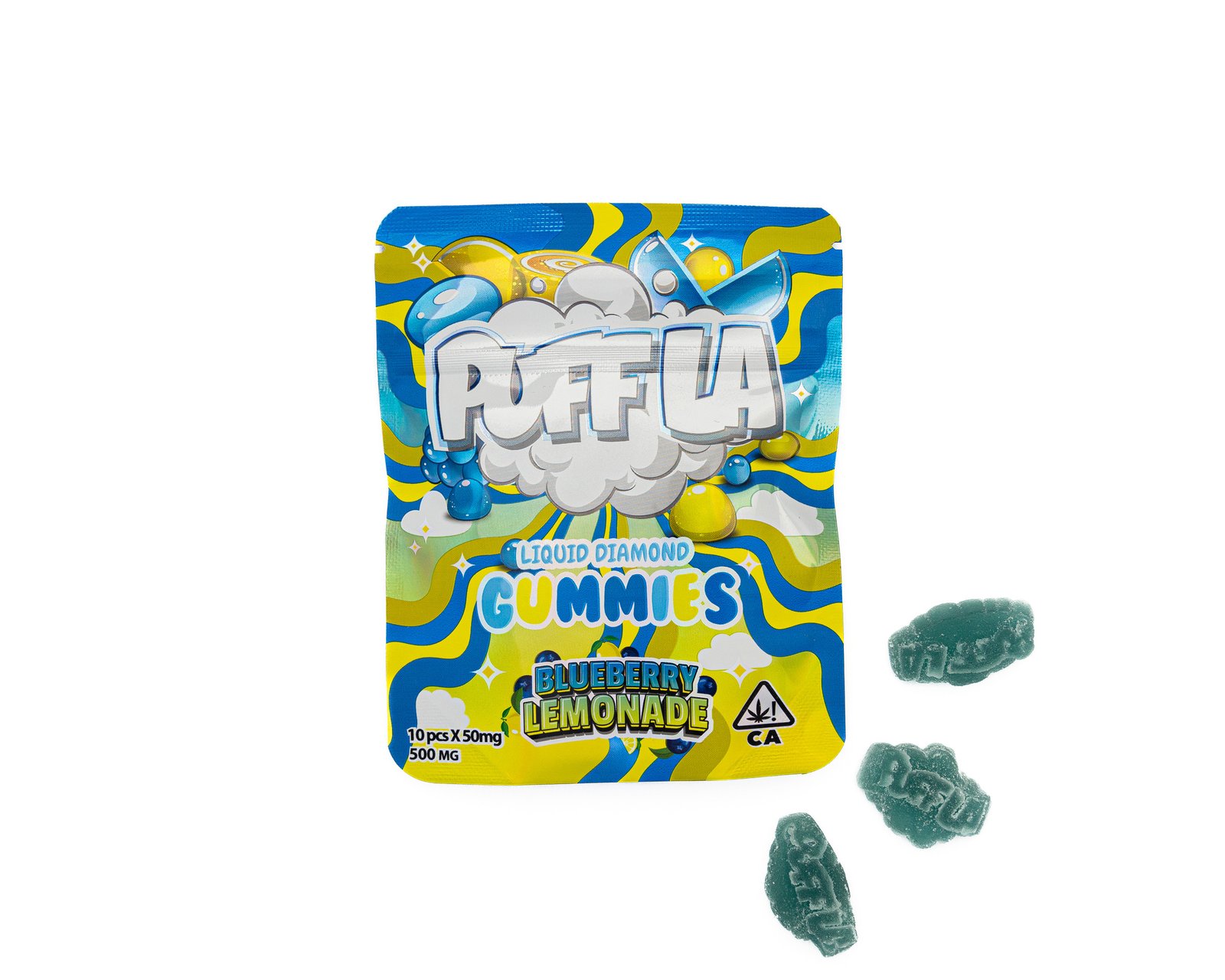 PUFFLA LIQUID DIAMOND GUMMIES 500MG BLUEBERYY LEMONADE3 1 Puff La Gummies 500MG W/ LIQUID DIAMONDS - Image 3