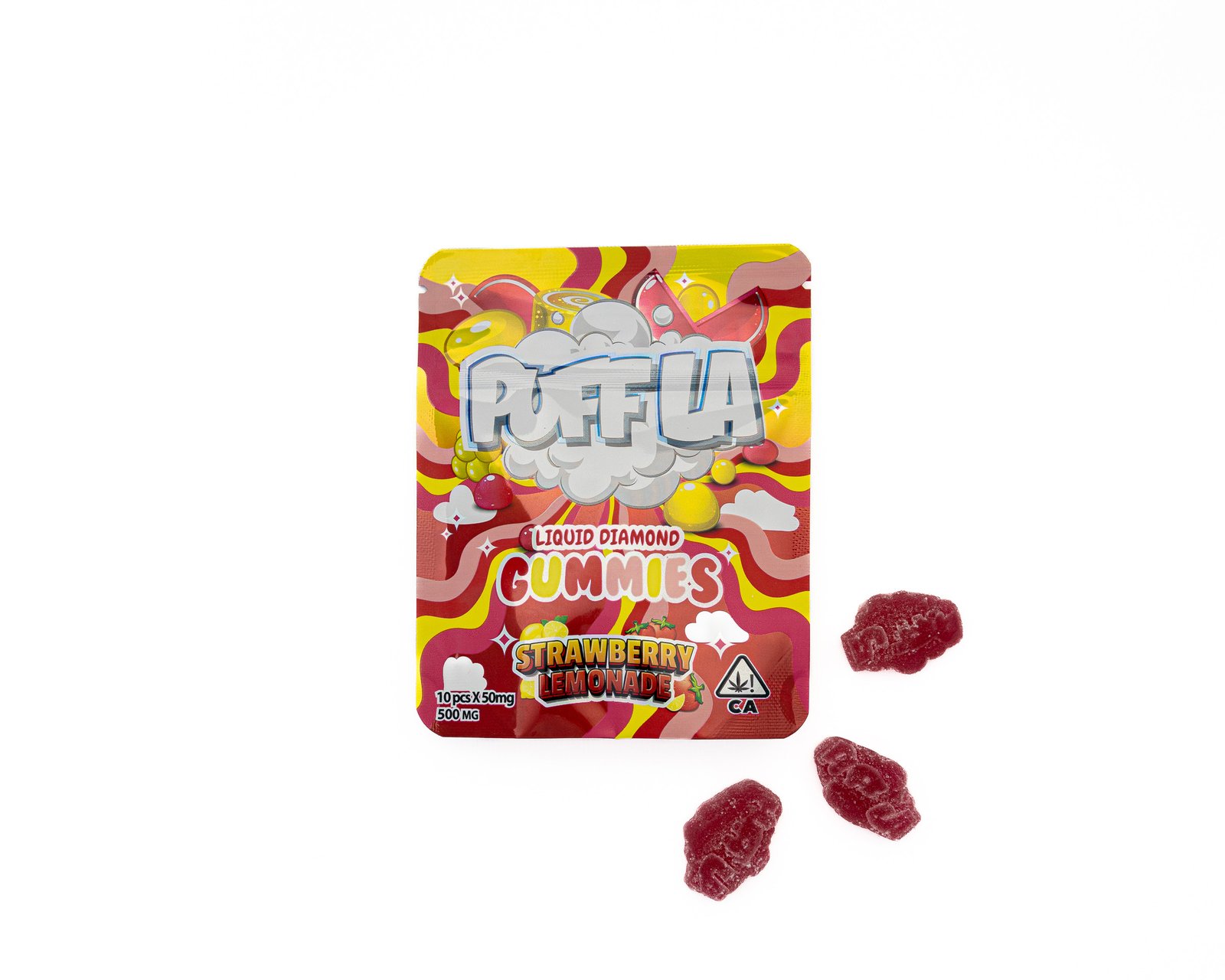 PUFFLA LIQUID DIAMOND GUMMIES 500MG STRAWBERRY LEMONADE3 1 1 Puff La Gummies 500MG W/ LIQUID DIAMONDS - Image 4