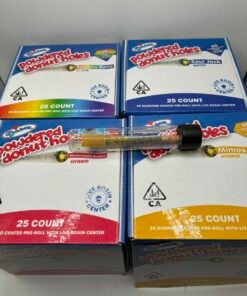 DEVOUR POWDERED DONUT HOLES 2G DIAMOND COATED PRE ROLL WITH LIVE ROSIN CENTER