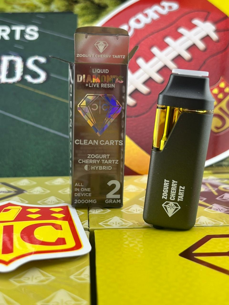 image 2356 1 CLEAN CARTS 2G DISPOSABLE YELLOW EDITION – LIQUID DIAMONDS + LIVE RESIN