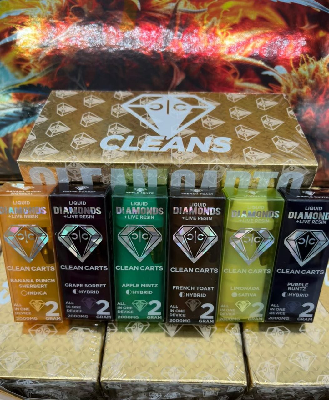 image 534 1 CLEAN CARTS 2G DISPOSABLE CASINO EDITION – LIQUID DIAMONDS + LIVE RESIN