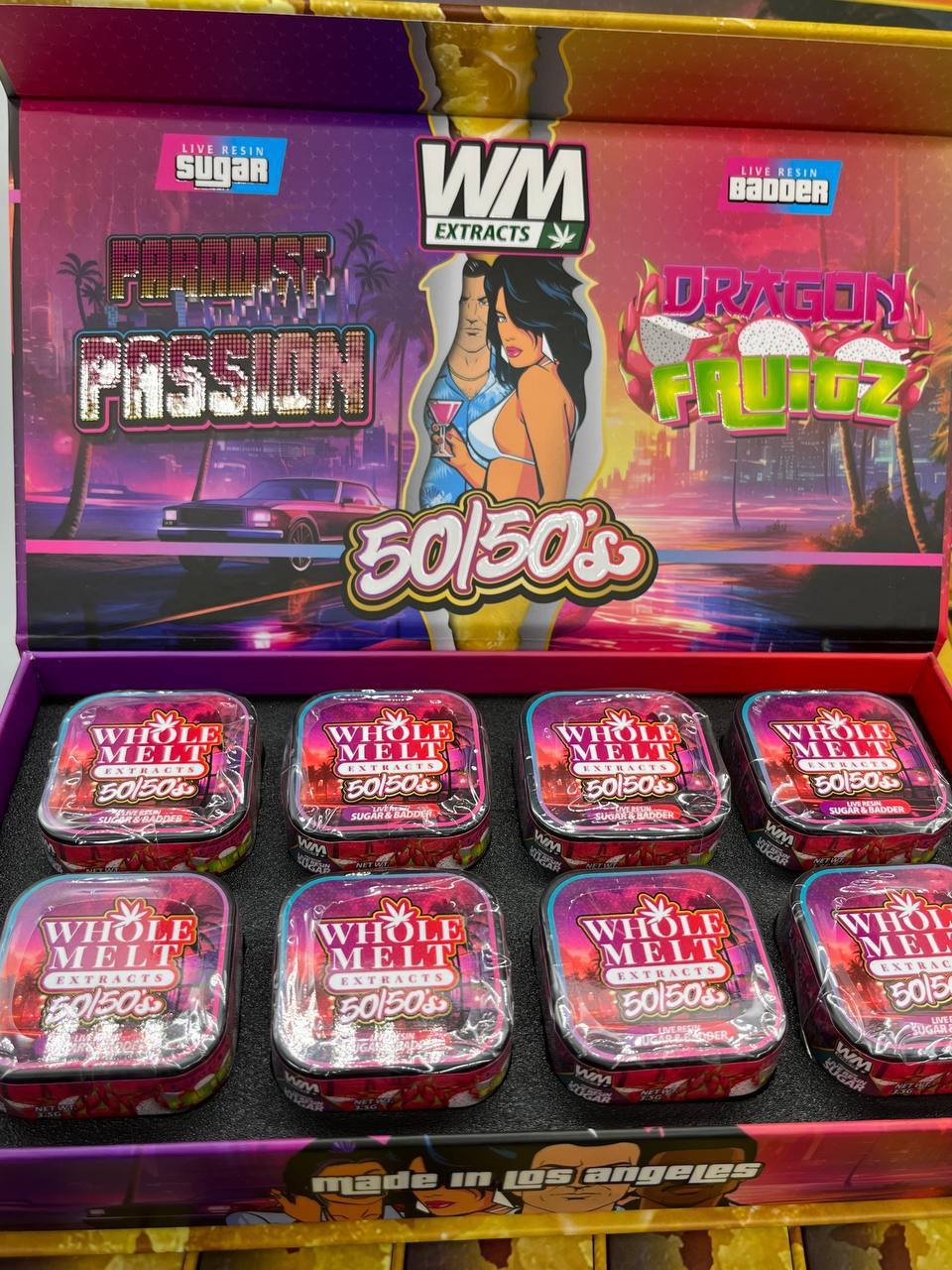 photo 2024 06 01 16.23.36 1 Whole Melts Extracts Vice City Edition – 50/50S Live Resin Sugar Badder 3.5G
